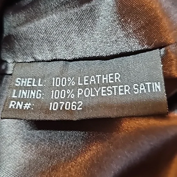 VINTAGE ARMANI COLLEZIONE BROWN DISTRESSED LEATHER ZIP-UP JACKET - Picture 15 of 16